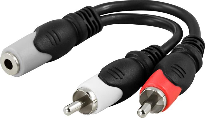 Image du produit Deltaco lyd adaptateur - 10 cm (0.10 m, Jack 3,5 mm (AUX))