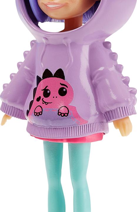 Image du produit Mattel Polly Pocket Κούκλα Μινιατούρα - με Φουτεράκι Δεινοσαυράκι για 4+ ετών HRD62