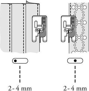 Produktbild Husqvarna Kantennähfuss mit Lineal in der Mitte