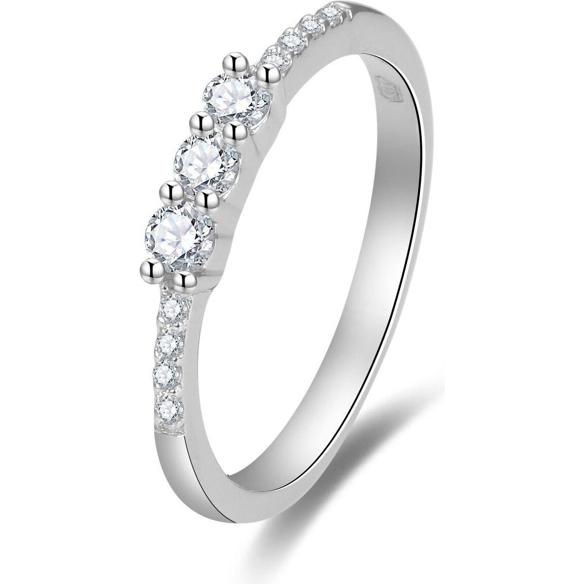 Beneto, Anello, Anello di fidanzamento scintillante con zirconi AGG464 - Circuito: 56 mm (L), (56)