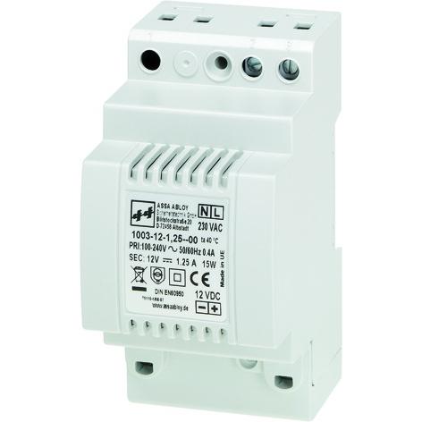 Assa Abloy, Türgriff + Fenstergriff, Netzteil für Hutschienenmontage NTH-12-1.25