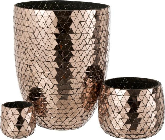 Image du produit J-Line Vase & photophore Mosaïque Ø 23/H 29 cm (Ø 23 x 29 cm)