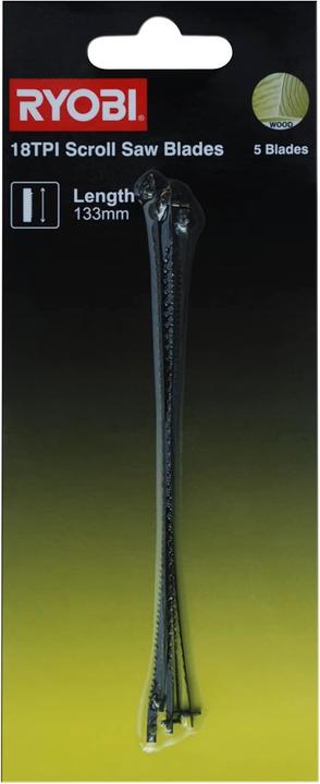 Immagine prodotto Ryobi Zubehör 5132002898 SSB18TPI Laubsägeblätter 5 Stück