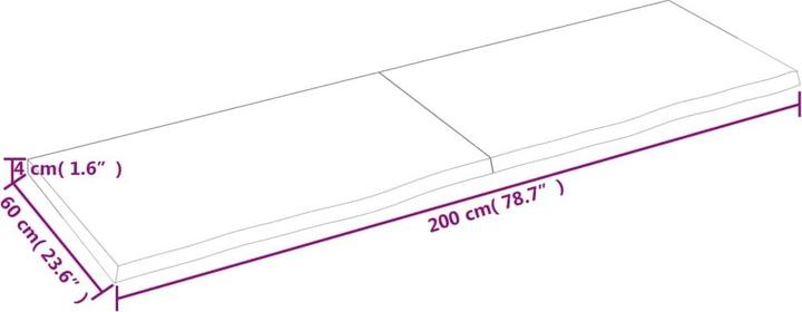 Actual product image VidaXL Gianna (200 x 60 x 4 cm)