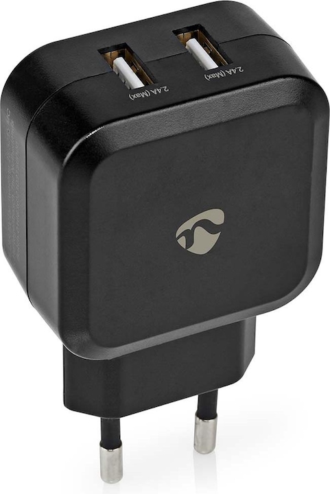 Produktbild Nedis Netzladegerät Schnellladefunktion 2X 2.4 A A Anzahl der Ausgänge: 2 2X USB-A Kein Kabel im Lie (24 W)