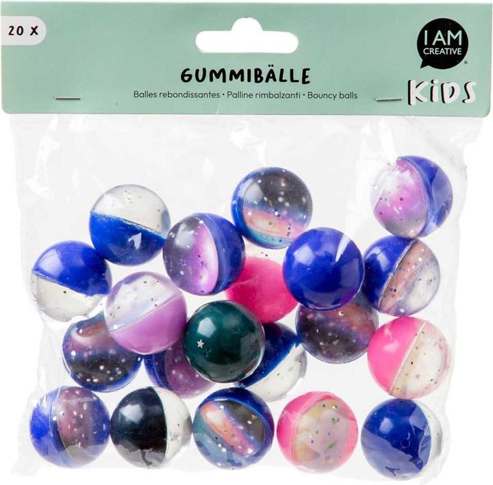 I Am Creative (20er Set) Ø32mm Gummi Ball Bouncing Hüpfball Spielzeug Mitgebsel Flummi - Weltraum