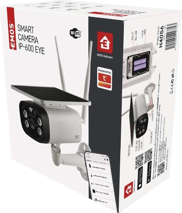 Produktbild Emos GoSmart Outdoor IP Kamera mit WiFi und Solarpanel IP-600 EYE, batteriebetrieben (1920 x 1080 Pixels)