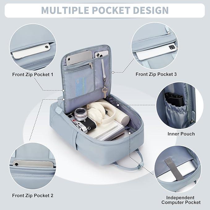 Immagine prodotto Only-Bags.Store Zaino per computer portatile a tinta unita, semplice zaino per la scuola in stile preppy, sport da