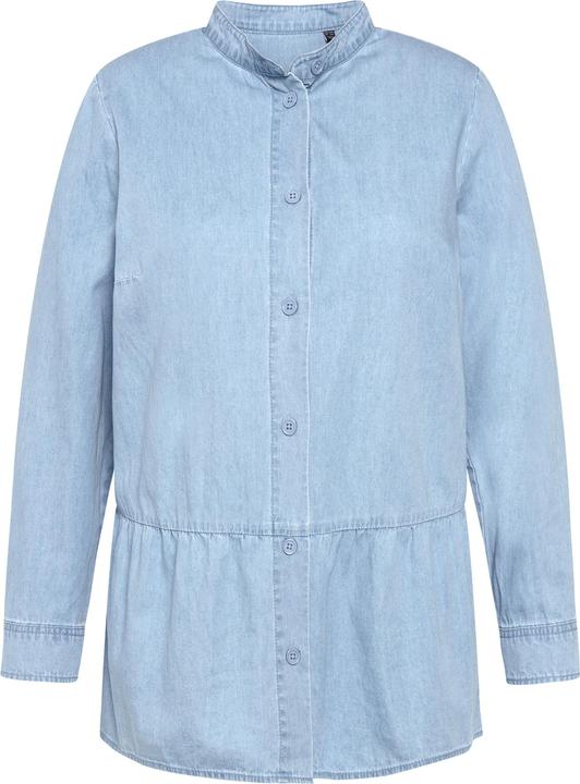 Actual product image Ulla Popken Soft Denim Blouse with Peplum Panel (46, 48)