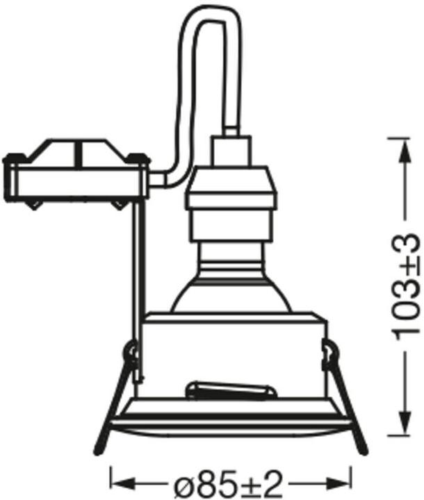 Produktbild Ledvance Led Spot Recess Ip65 Twistlock (350 lm, GU10)