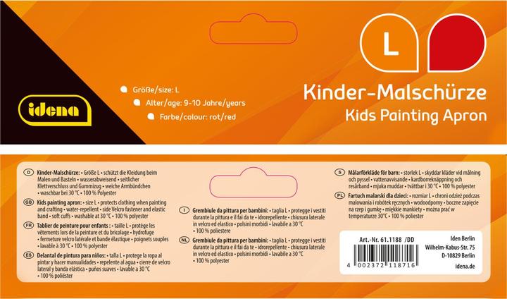 Image du produit Idena Tablier de bricolage L rouge