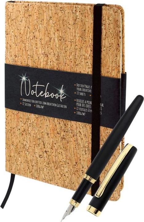 Image du produit Online Set cadeau Cork M 16937 Stylo plume Eleganza A5 (Noir mat)
