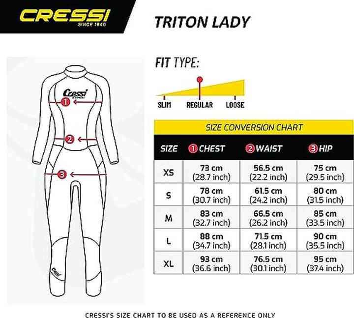 Actual product image Cressi Triton wetsuit ladies (1.5 mm, XL)