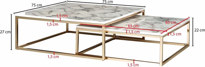 Produktbild Wohnling Lasse (75 x 75 x 27 cm)
