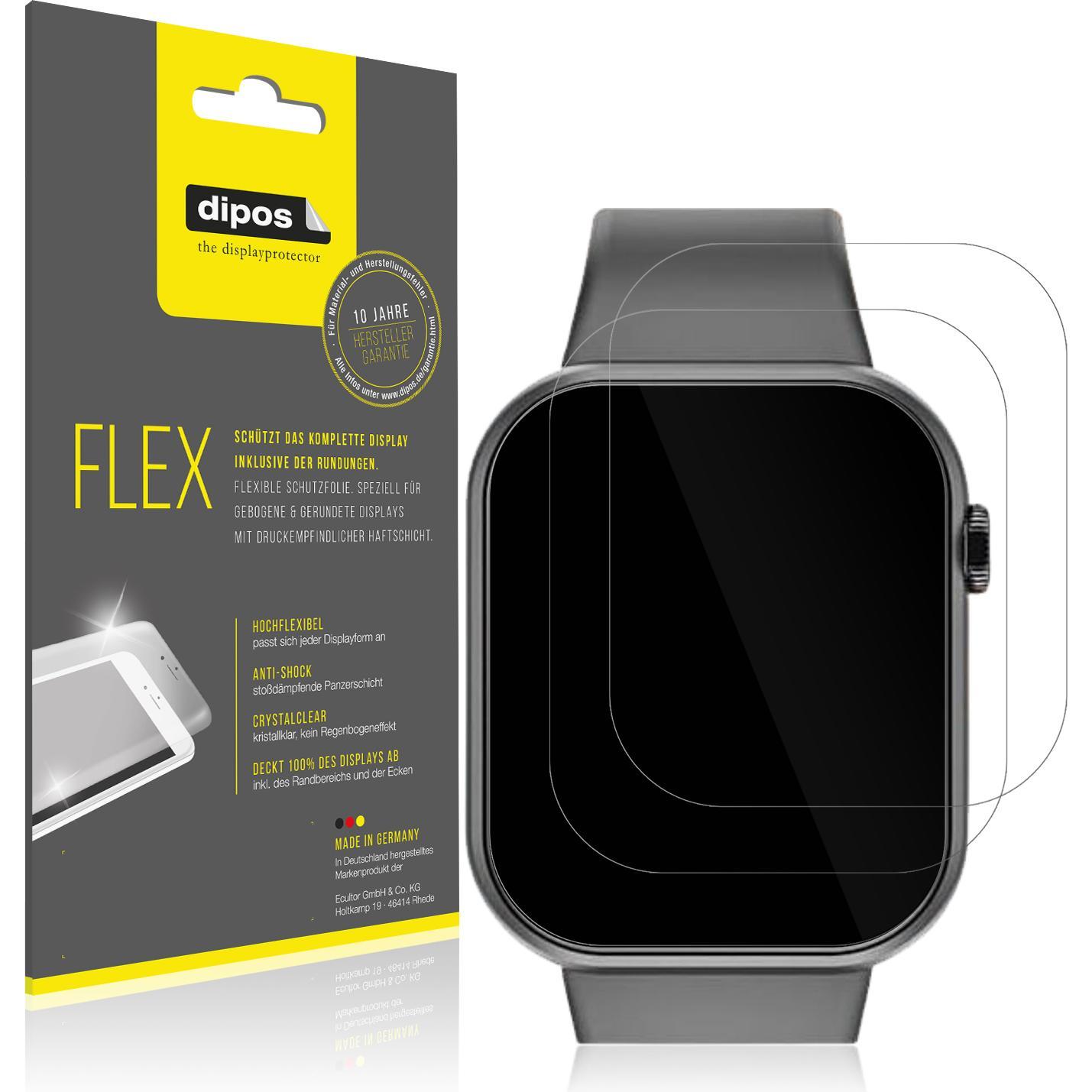 Dipos 3D Full Cover Schutzfolie, Smartwatch Schutzfolie, Transparent