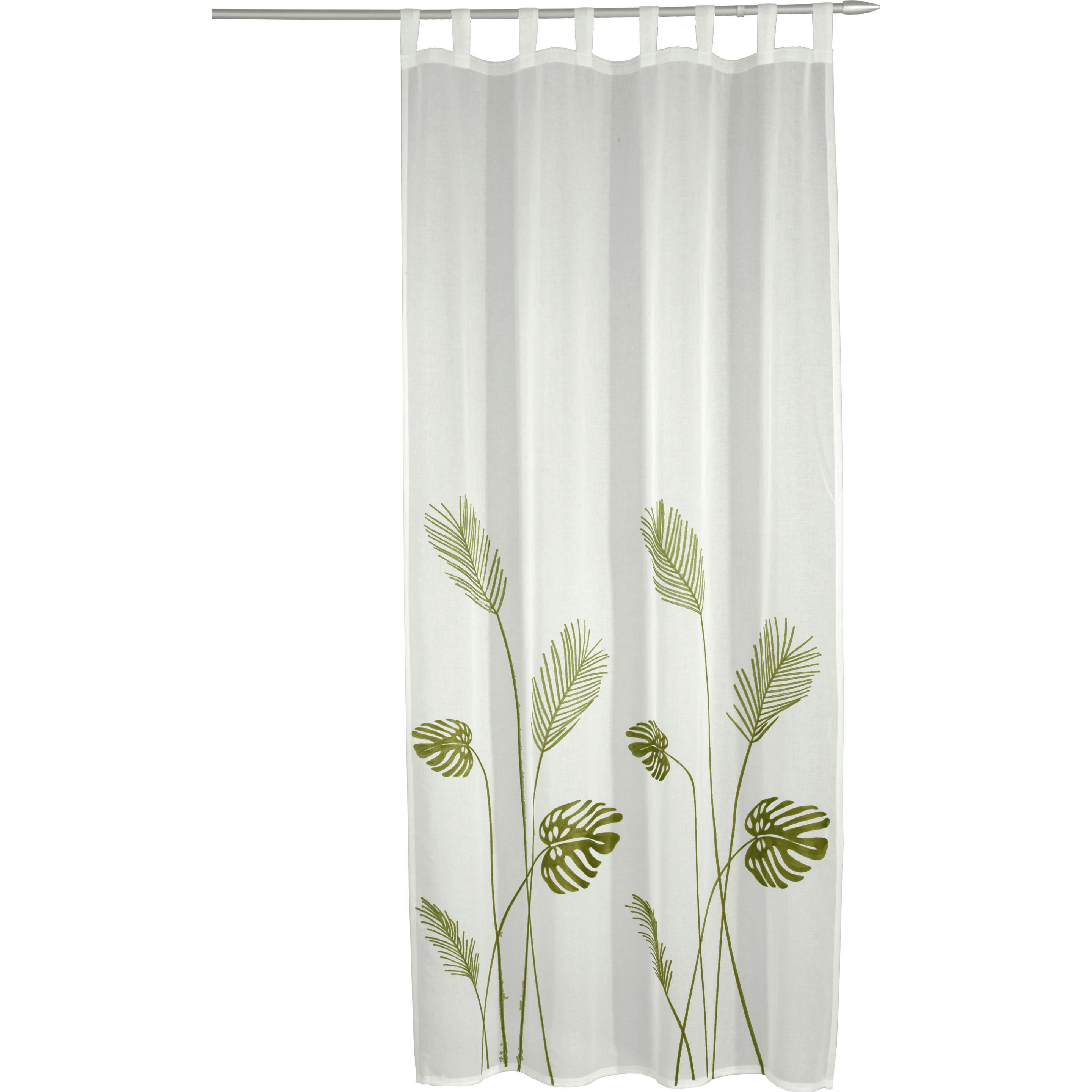 Sehlbach, Tenda, Fertiggardine mit Schlaufen Voile mit Stickerei (235 x 135 cm)