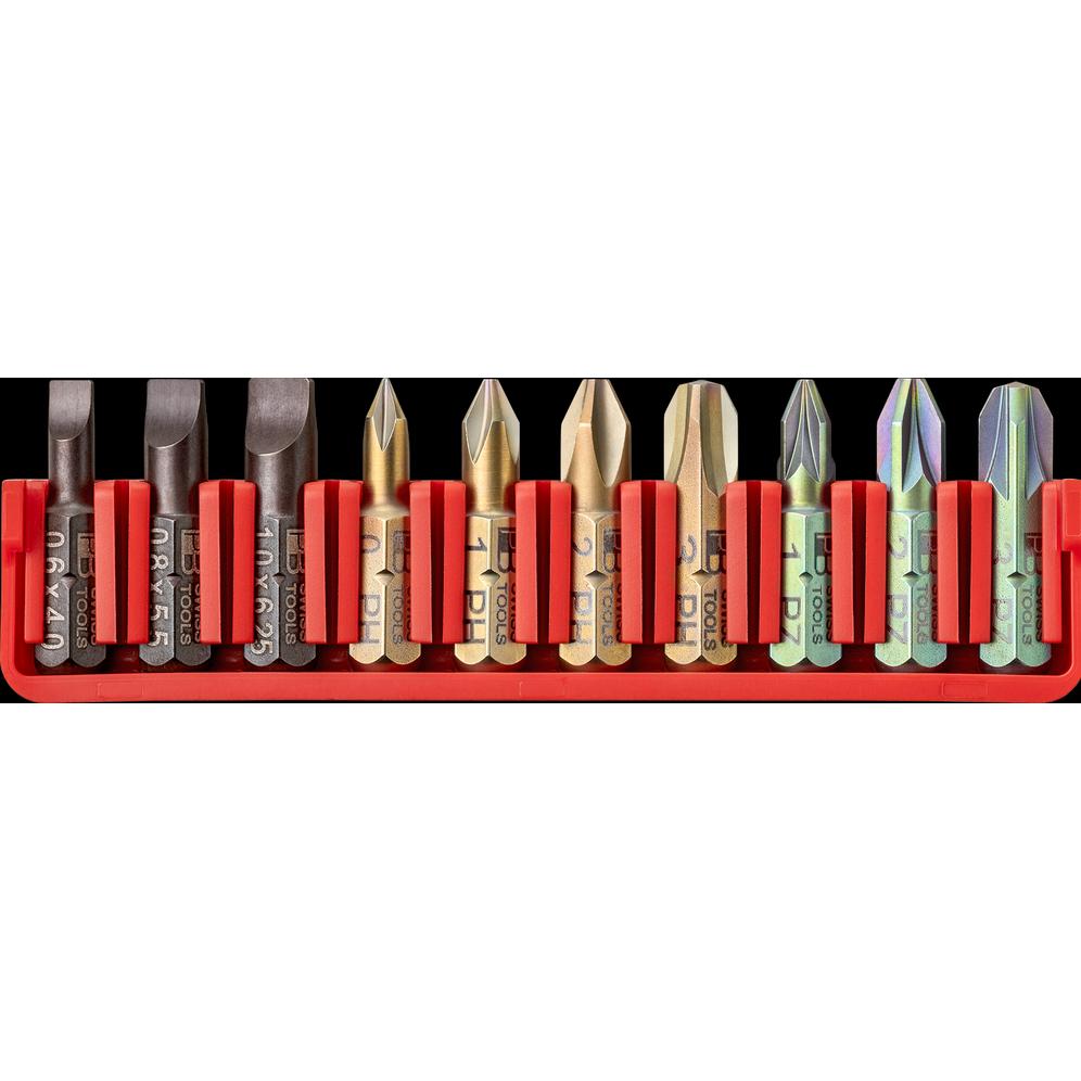 PB Swiss Tools, Bits, Bitset PB C6.701 CN BitBlock mit 10 Bits (SL3, SL 2, SL4, PZ3, PH3, PH1, PH2, PZ2, PH0, PZ1)