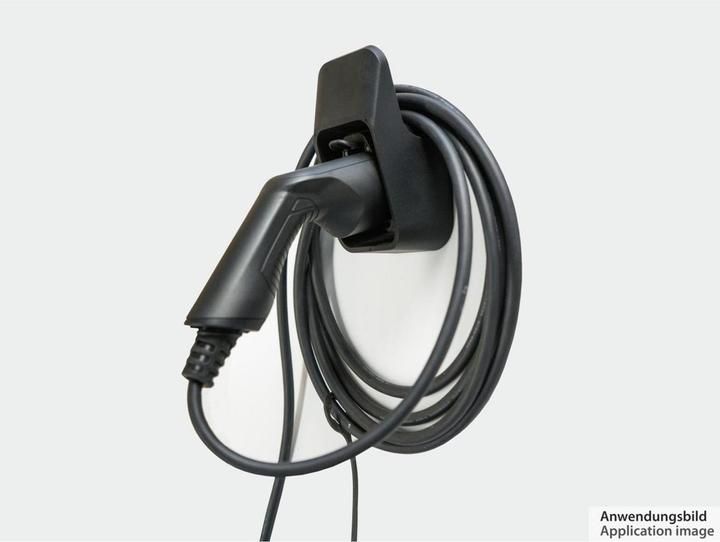 Actual product image Kabelmeister Wall bracket with integrated cable holder for type 2 charging cables for electric and hybrid cars