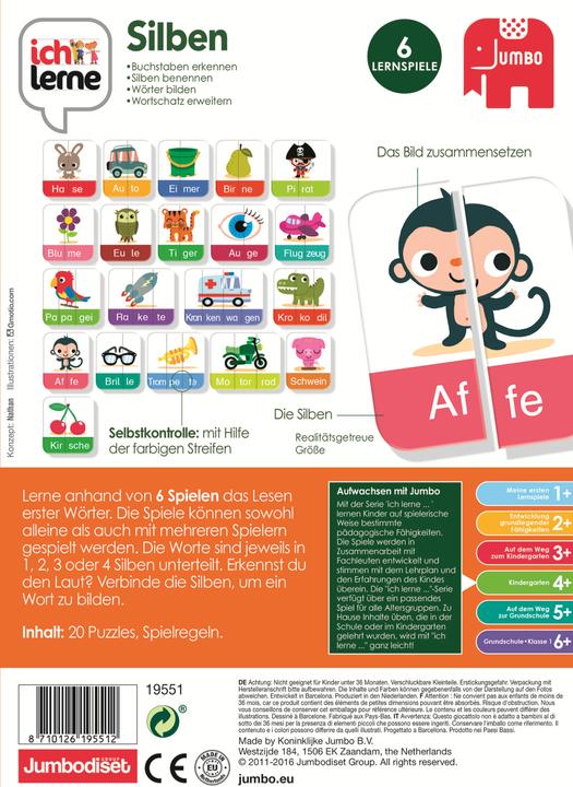 Produktbild Jumbo Ich lerne Silben (Deutsch, 4 - 7 Jahre)