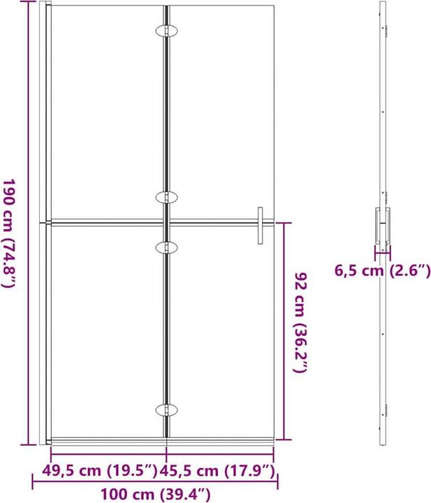 Produktbild vidaXL Duschwand