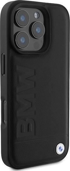 Produktbild BMW BMHCP16XSLLBK iPhone 16 Pro Max 6.9" czarny/black hardcase Leather Hot Stamp (Apple iPhone 16 Pro Max)
