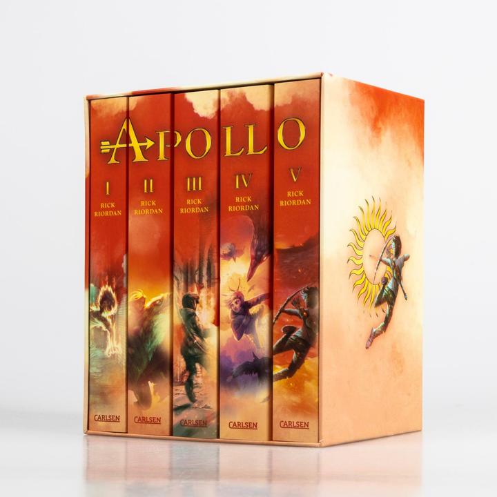 Produktbild Die Abenteuer des Apollo: Taschenbuch-Schuber Bände 1-5 (Deutsch, Gabriele Haefs, Rick Riordan, 2023)