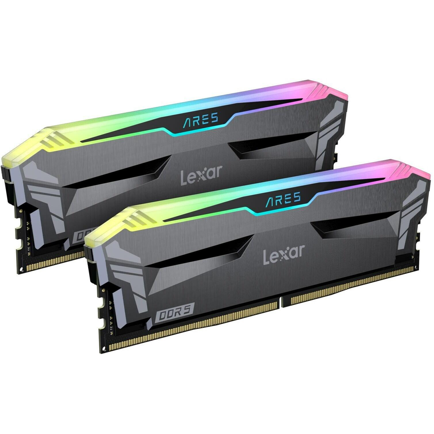 Lexar Ares RGB (2 x 16GB, 6000 MHz, DDR5-RAM, DIMM), RAM, Schwarz