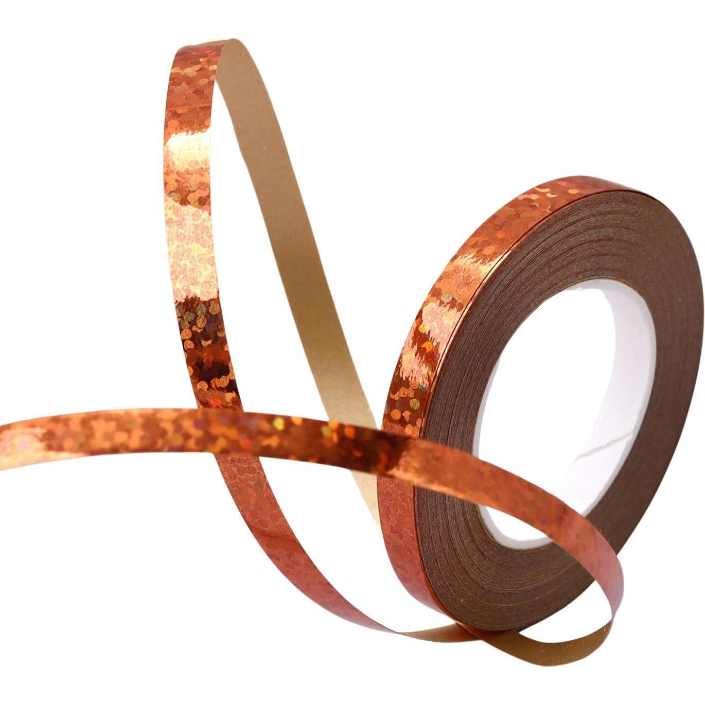 Thumbnail - JTI, Klebeband, Glitzernde Dekobänder - Orange - 10 Meter (5 mm)
