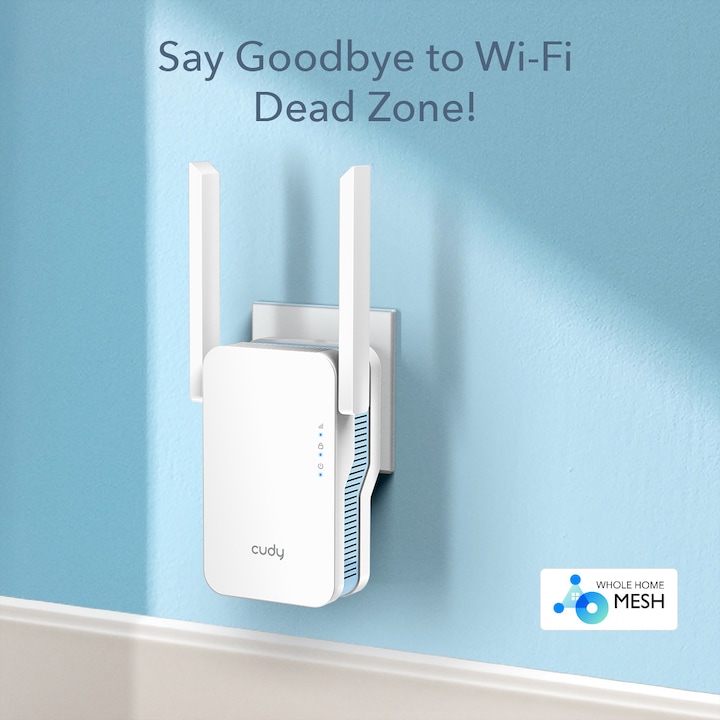 Produktbild Cudy RE1200 Wi-Fi signal booster (867 Mbit/s, 300 Mbit/s)
