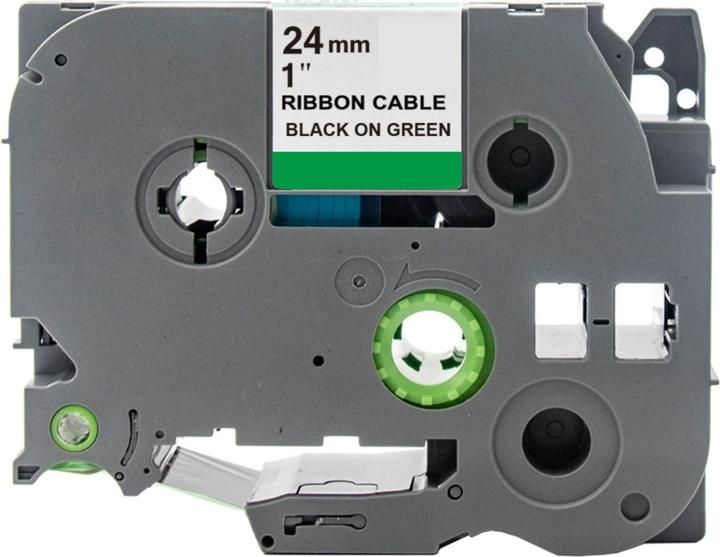 Produktbild Hermex Alternatives Etikettenband zu Brother TZe-FX751 Beschriftungsband (2.40 cm, Grün, Schwarz)