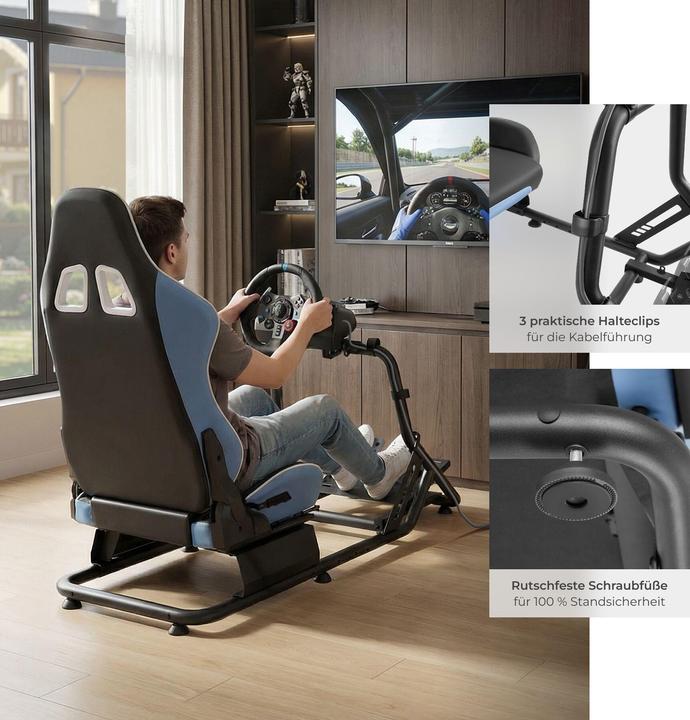 Image du produit tectake Fauteuil gaming Play, siège baquet, compatible avec de nombreuses consoles