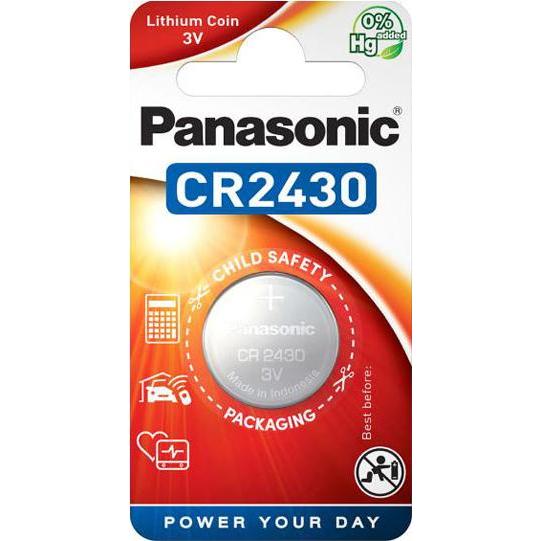 Panasonic Potenza al litio CR2430 (1 pz., CR2430, 285 mAh), Batterie + pile