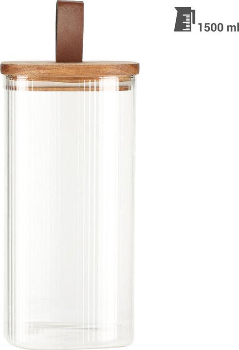 Actual product image Excellent Houseware 2er-Set Vorratsglas mit Akazienholzdeckel, 1500 ml (1.50 l)