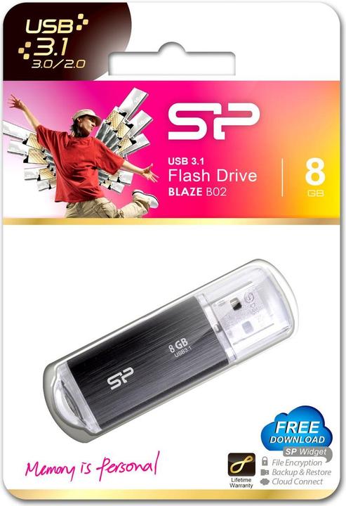 Actual product image Silicon Power Blaze B02 (8 GB, USB-A)
