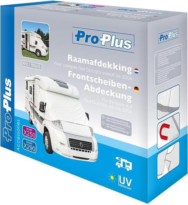 Image du produit ProPlus Cache pare-brise blanc pour camping-car Fiat Ducato à partir de 2006