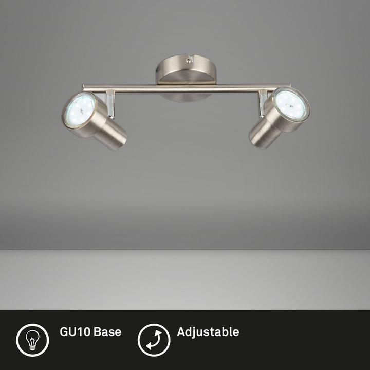 Produktbild Briloner LED Deckenleuchte, matt-nickel, 2xLED/GU10/3W (260 lm, GU10)