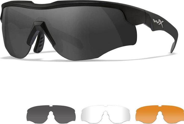 Produktbild Wiley X Schutzbrille ROGUE COMM Black - Smoke Grey + Clear + Light Rust