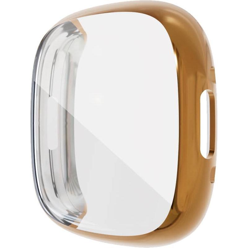 Cover-Discount Fitbit Versa 4 / Fitbit Sense 2 - Custodia protettiva in gomma oro, Accessori per smartwatch, Oro