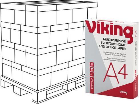 Viking Papier pour imprimante Everyday DIN A4 80 g/m² Lisse Blanc 250 rames (80 g/m², 240 x, A4)