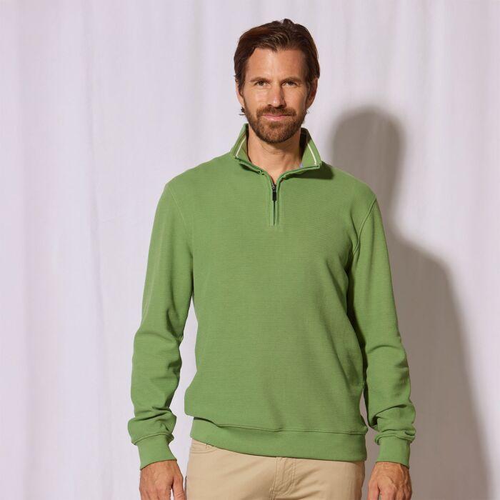 Image du produit Artime Pull camionneur uni pour hommes avec fermeture éclair (M)