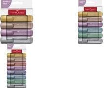 Produktbild Faber-Castell Textmarker TL46 Metallic (8er Etui (glamorous gold, shiny silver, pearl rose, brilliant ruby, magnificent blue, precious green, glorious red, shimmering violet), 5 mm, 8 x)