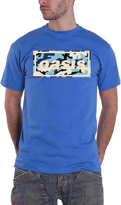 Actual product image Oasis Unisex Adult Camo Logo T-Shirt (L)