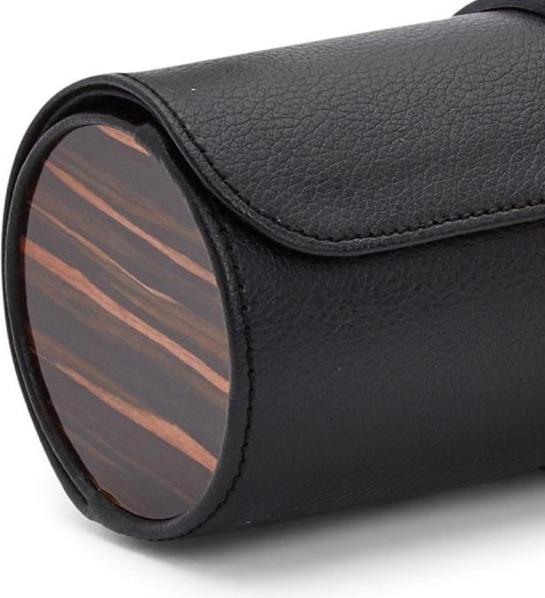 Actual product image Sophisticated genuine leather Roadster watch roll for 3 wristwatches with additional jewellery