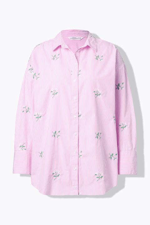 Immagine prodotto Studio Untold Camicia dal taglio oversize con righe e ricami floreali (60)