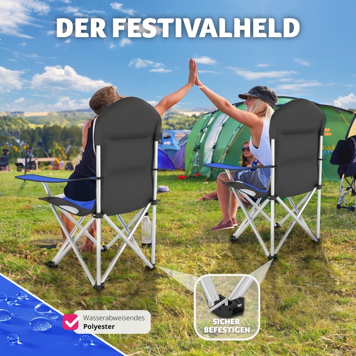 Actual product image tectake Camping chair