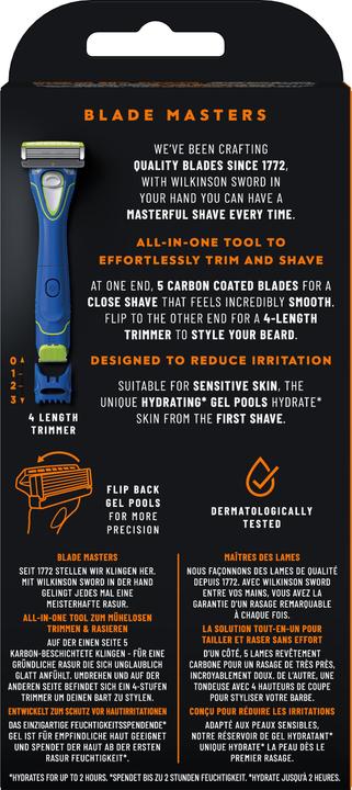 Actual product image Wilkinson Hydro 5 Groomer Razor +1 Blade