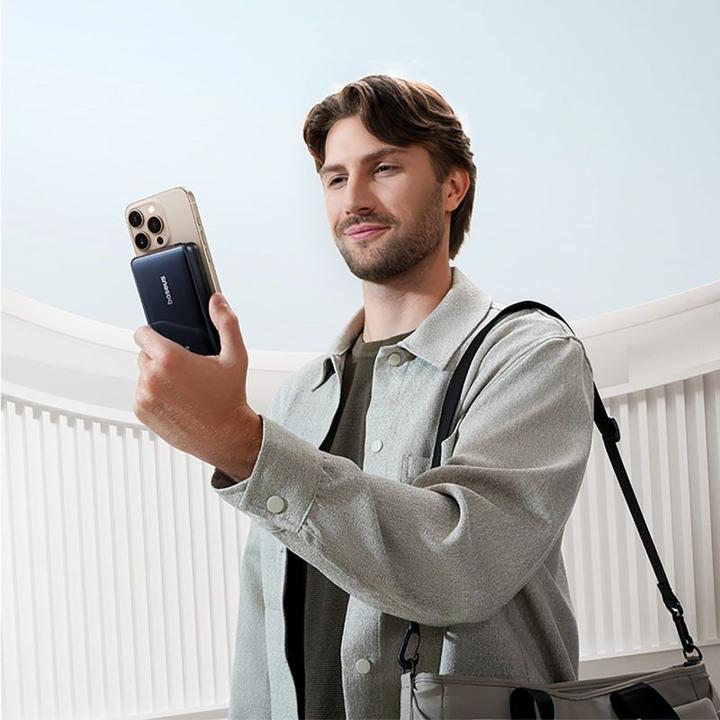 Actual product image Baseus Nomos Qi2 magnetic powerbank, USB-C 10000mAh 45W (10000 mAh, 45 W, 36 Wh)