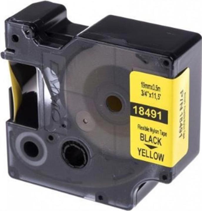 Produktbild Dymo Schriftband (18491) Black Yellow (S0718090) (1.90 cm, Gelb, Schwarz)