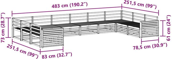 Produktbild vidaXL Outdoor-Sofa