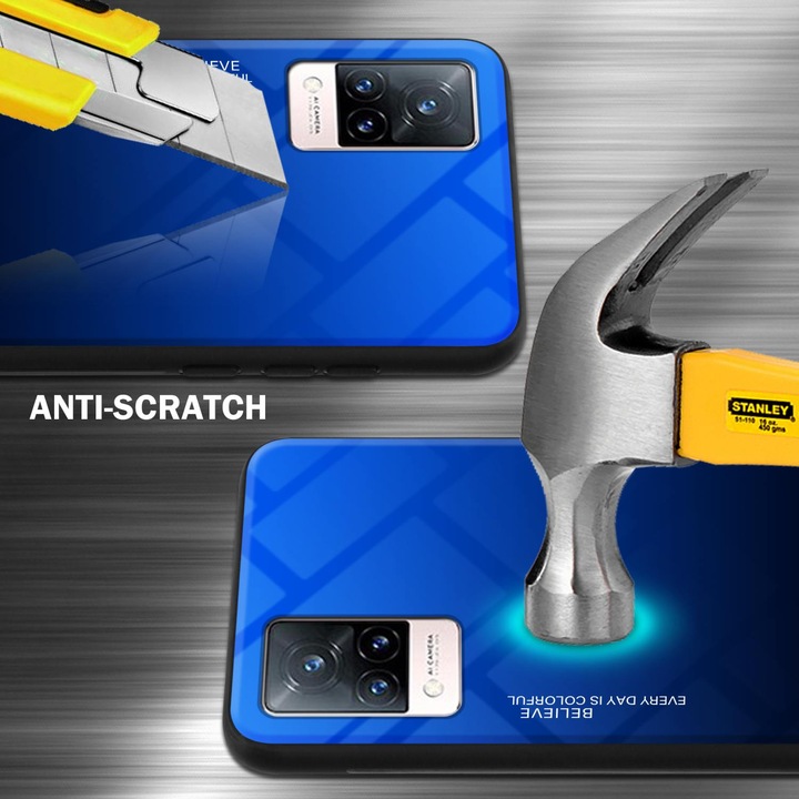 Actual product image Cadorabo TPU 2 colors glass envelope (Vivo V21)